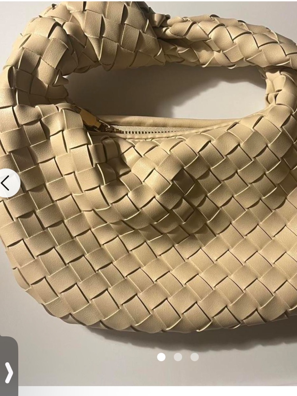 Urban Expressions Woven Shoulder Bag in Cream - Elegant Women’s Handbag